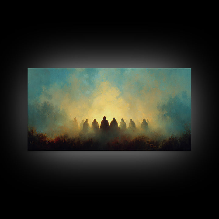 Heavenly Assembly – Framed Canvas Print – Christian Art – Jesus Painting – Christian Canvas – Christian Wall Art – Christian Gifts