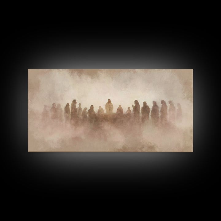 Sacred Gathering – Framed Canvas Print – Christian Wall Art – Jesus Art – Christian Art Canvas – Christian Gifts – Christian Painting