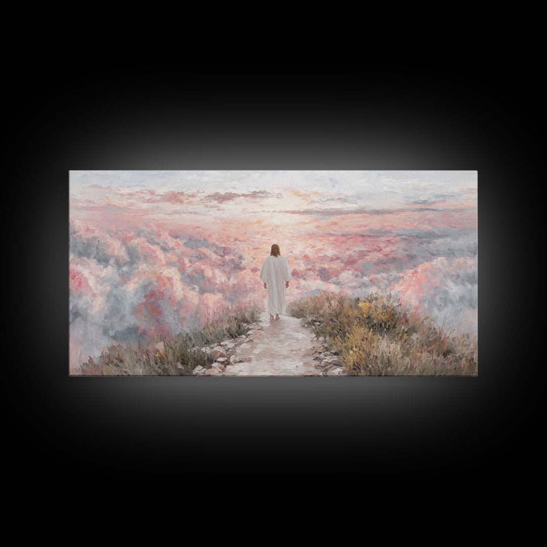 Path Of Faith – Framed Canvas Print – Christian Wall Art – Christian Art – Jesus Painting – Christian Art Canvas – Christian Decor