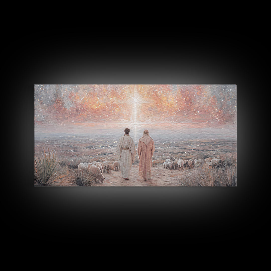 Guiding Star Promise – Framed Canvas Print – Christian Wall Art – Christian Art Canvas – Jesus Christmas Art – Christmas Wall Art – Christi