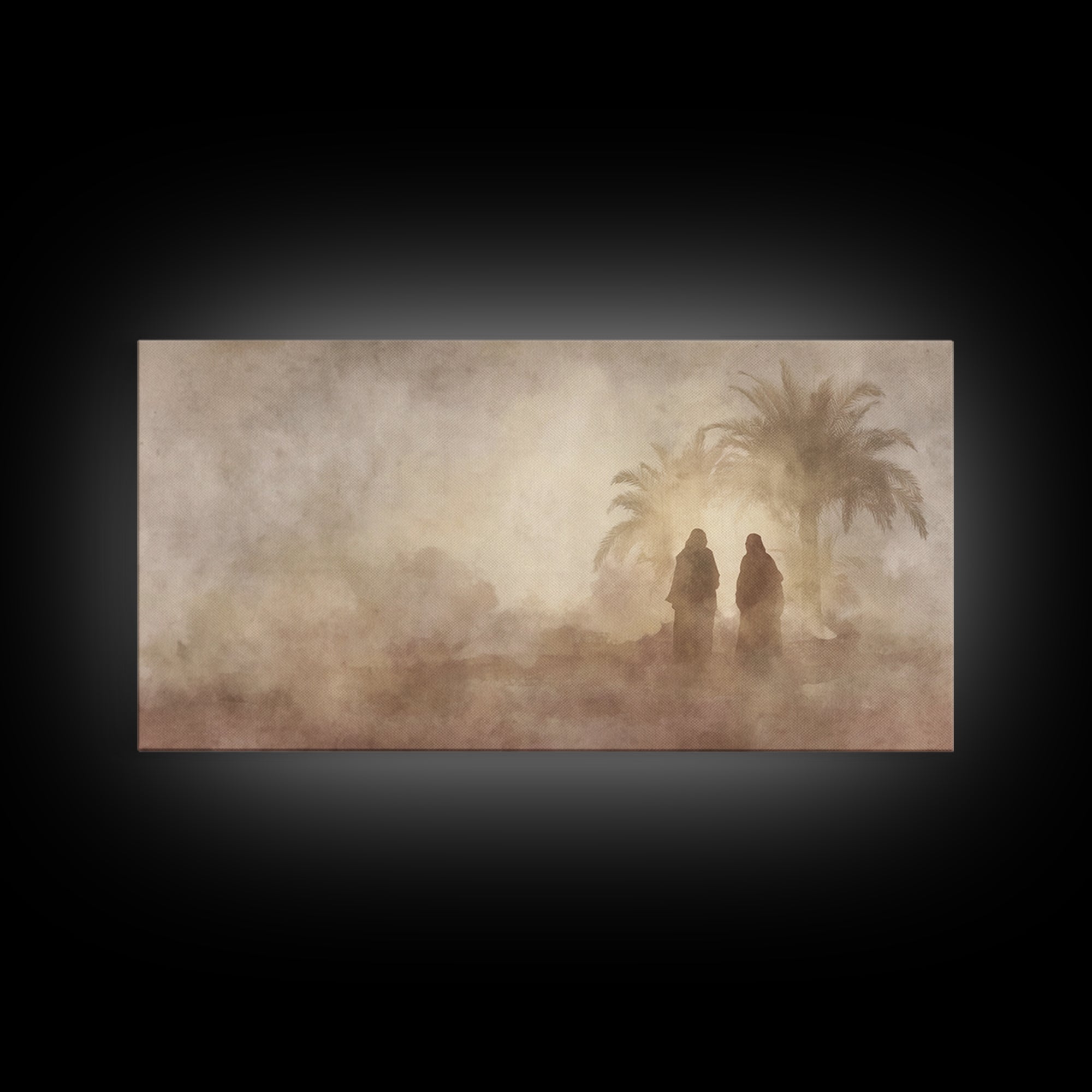 Desert Pilgrims – Framed Canvas Print – Christian Wall Art – Christian Art Canvas – Vintage Christian Art – Christian Gift – Christian Pain