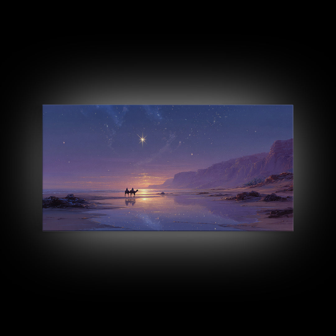 Star of the Wayfarers – Framed Canvas Print – Christian Wall Art – Christian Art Canvas – Christmas Art – Christian Painting – Christian Ch