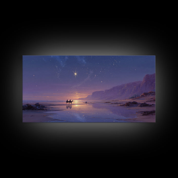 Star of the Wayfarers – Framed Canvas Print – Christian Wall Art – Christian Art Canvas – Christmas Art – Christian Painting – Christian Ch