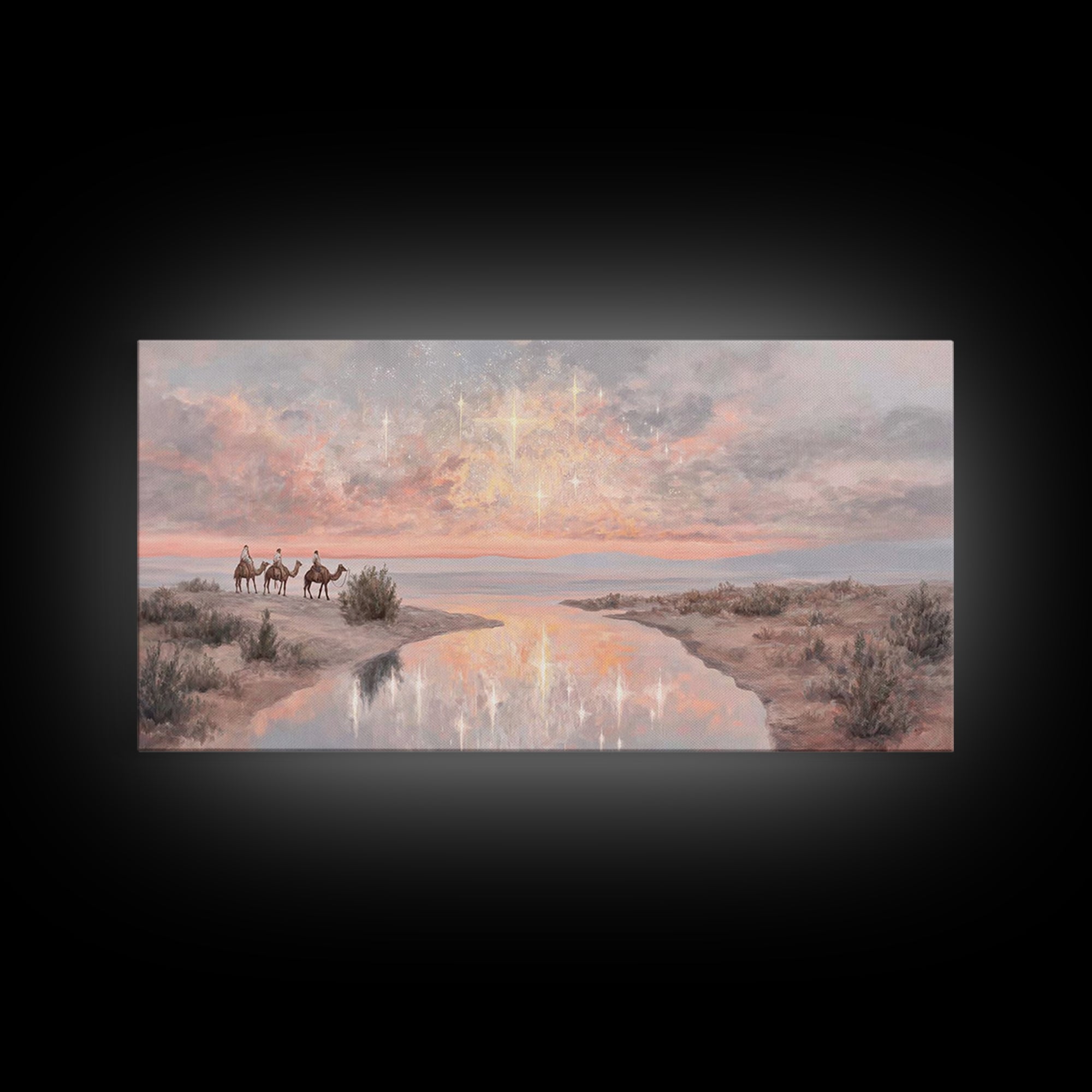 Gifts of the East | Framed Canvas Print | Christian Wall Art | Christmas Art | Christian Art Canvas | Vintage Christmas Art | Christian Chr