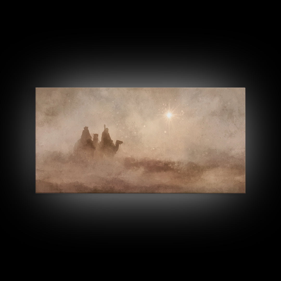 Celestial Path of Hope | Framed Canvas Print | Christian Christmas Art | Christian Painting | Christian Art Canvas | Christmas Wall Art | S