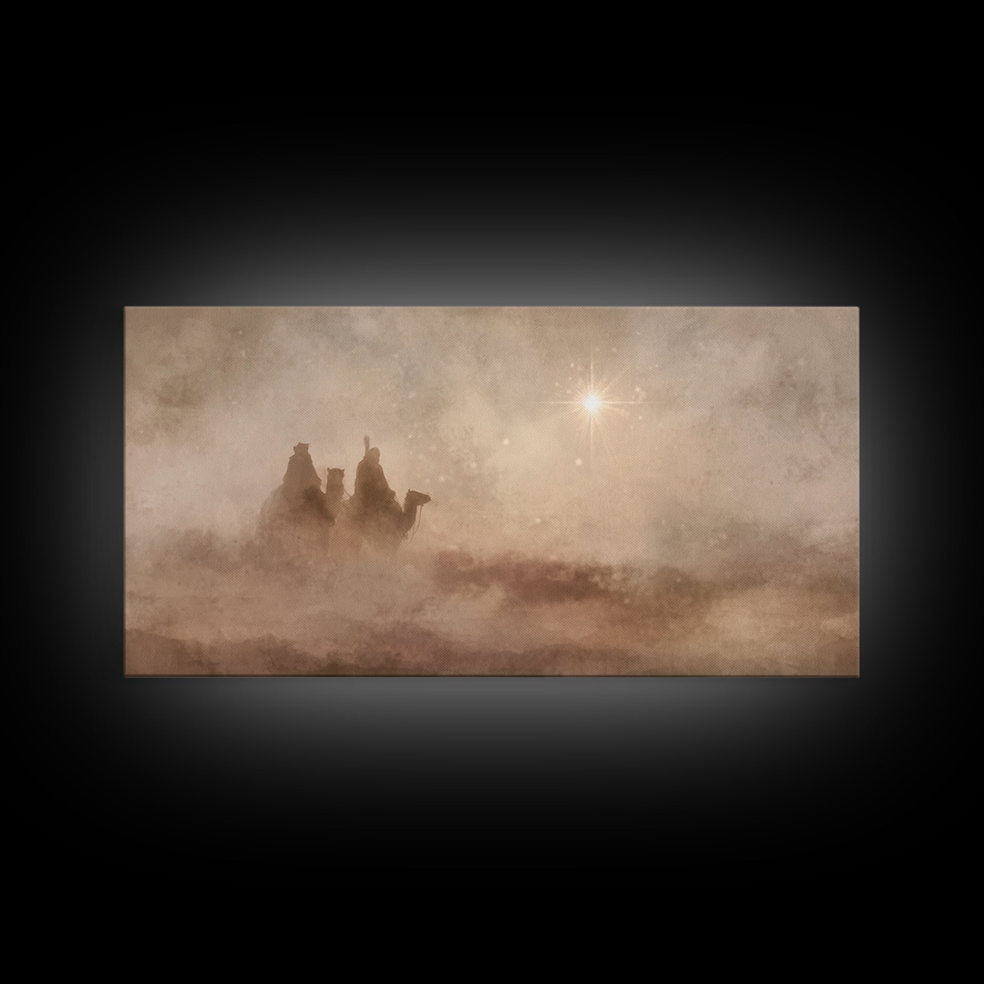 Celestial Path of Hope | Framed Canvas Print | Christian Christmas Art | Christian Painting | Christian Art Canvas | Christmas Wall Art | S