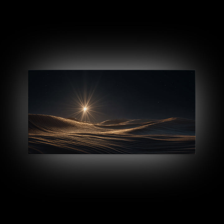 Sands of Bethlehem – Framed Canvas Print – Christian Art Canvas – Christmas Art – Christian Wall Art – Christian Painting – Modern Christma