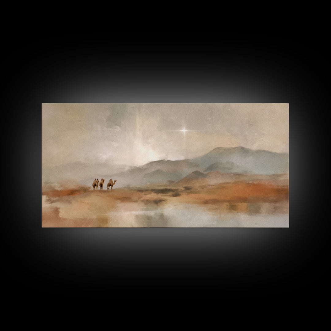Star of Bethlehem – Framed Canvas Print – Christmas Art – Christian Art Canvas – Christian Wall Art – Christian Christmas Art – Jesus Paint