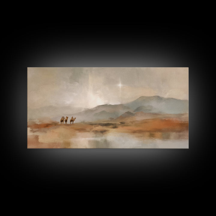 Star of Bethlehem – Framed Canvas Print – Christmas Art – Christian Art Canvas – Christian Wall Art – Christian Christmas Art – Jesus Paint