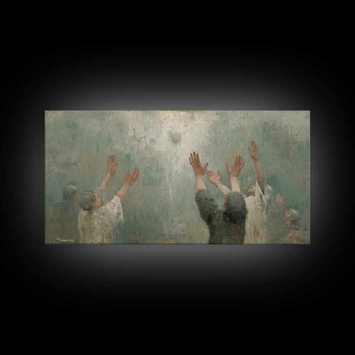Heavenward Praise – Framed Canvas Print – Christian Wall Art – Christian Art Canvas – Jesus Painting – Christian Christmas Art