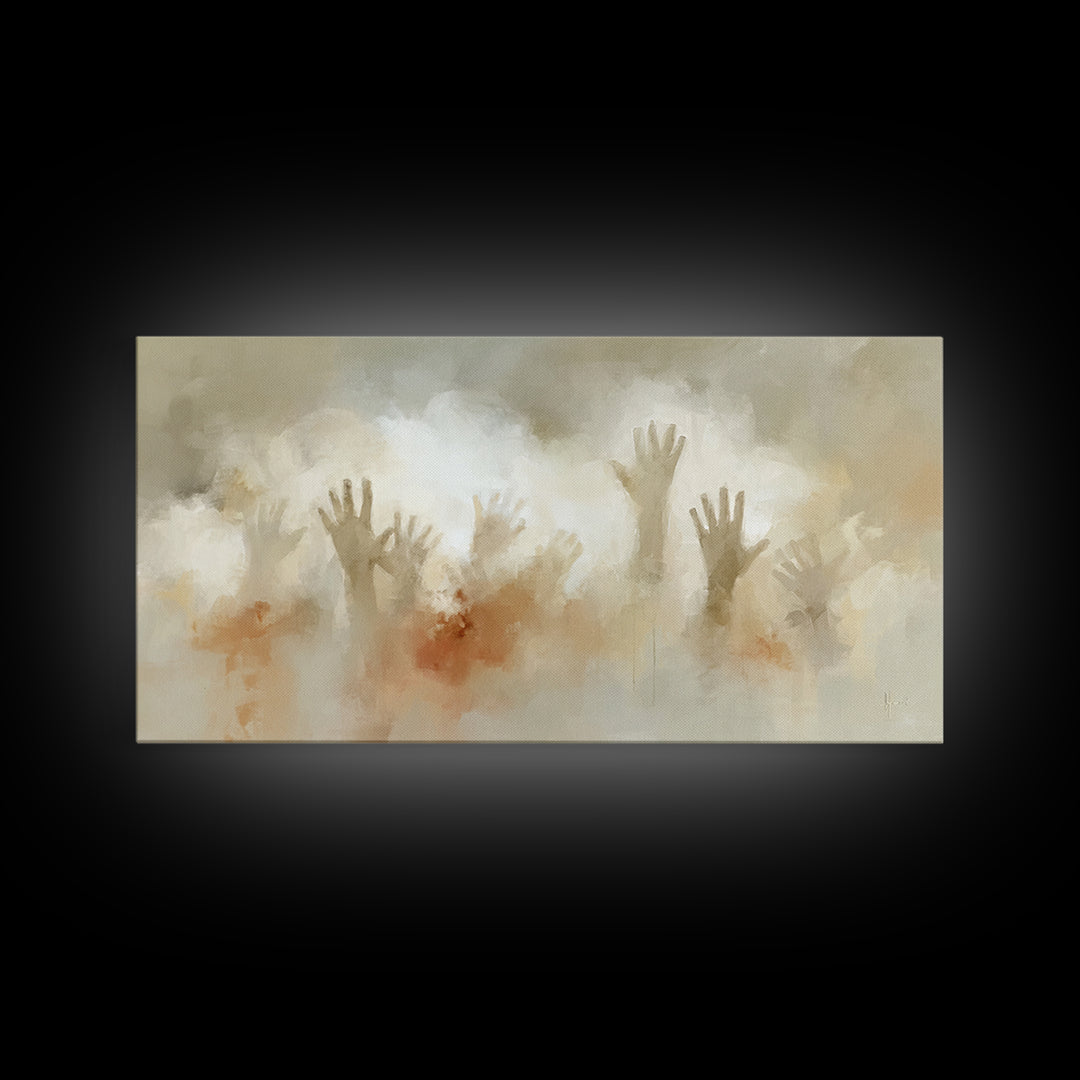 Rising Light – Framed Canvas Print – Christian Art Canvas – Christian Wall Art – Modern Christian Art – Christmas Wall Art