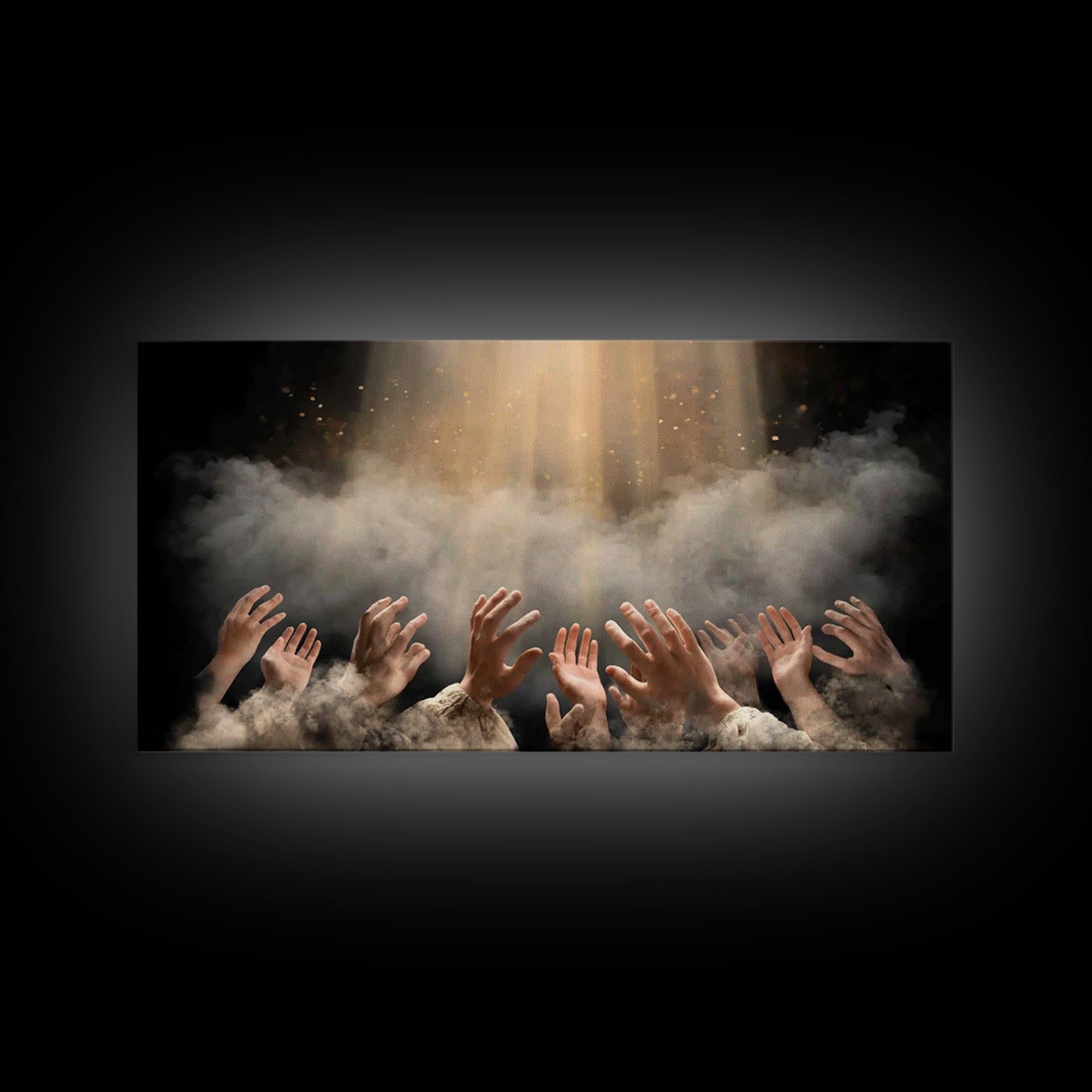 Divine Radiance – Framed Canvas Print – Christian Wall Art – Jesus Painting – Christian Art Canvas – Christian Christmas Decor