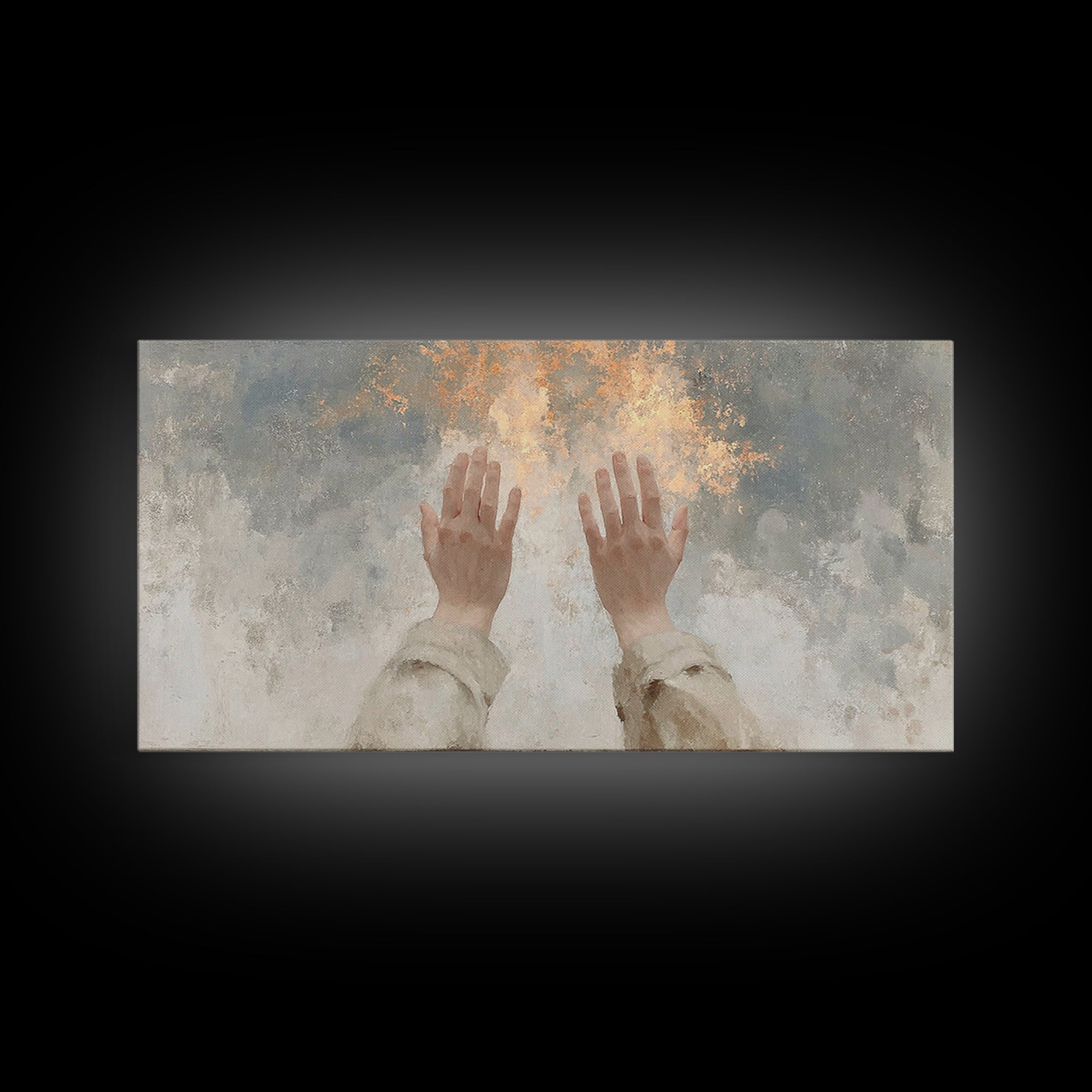 Holy Ember – Framed Canvas Print – Christian Art Canvas – Christian Art Print – Vintage Christian Art – Christmas Art Framed