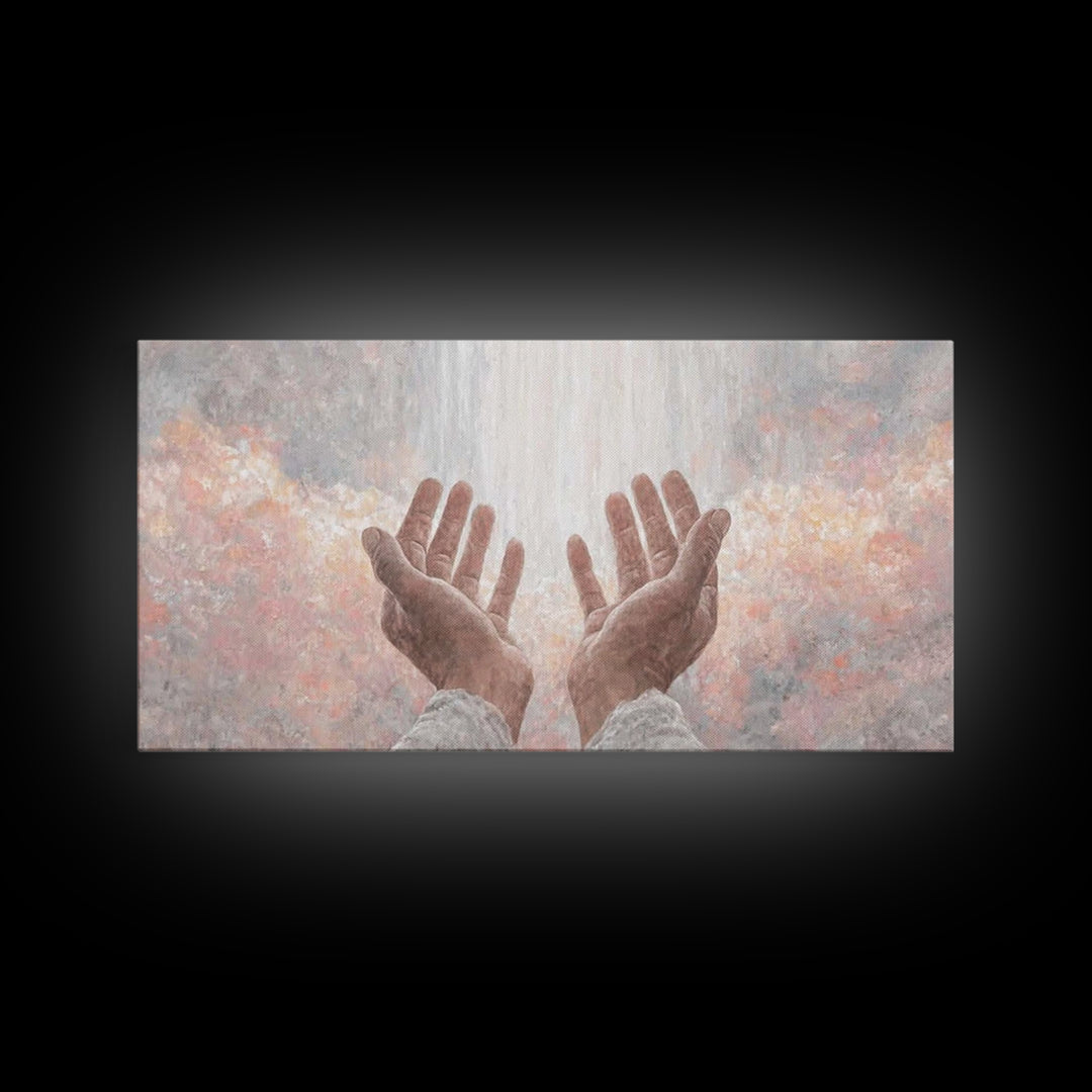 Shining Presence – Framed Canvas Print – Christian Art Canvas – Christian Art Work – Modern Christian Art – Christmas Wall Art