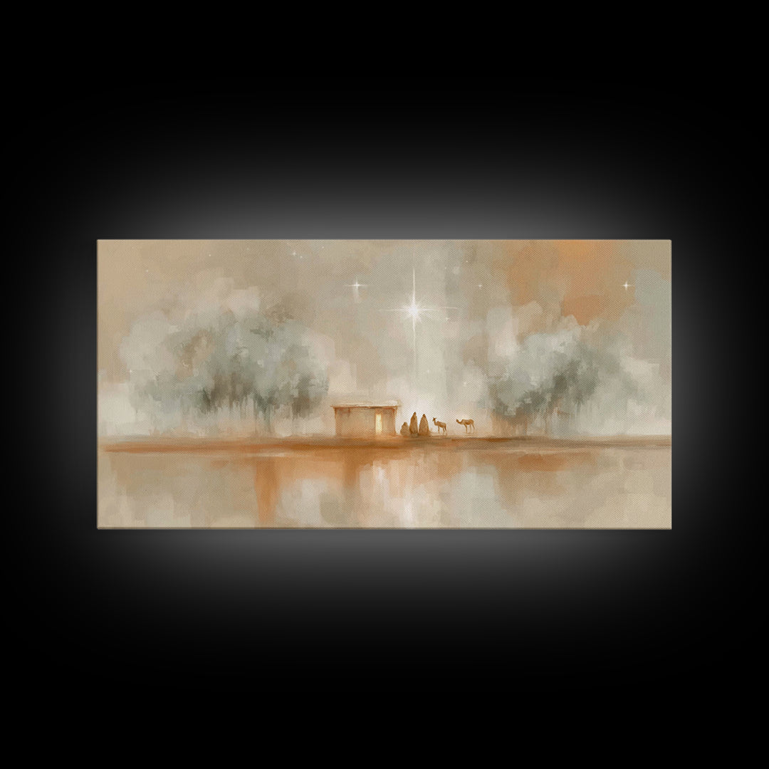 Shepherds Of Wonder | Framed Canvas Print | Christian Art Canvas | Christian Christmas Art | Christmas Wall Art | Christian Decor