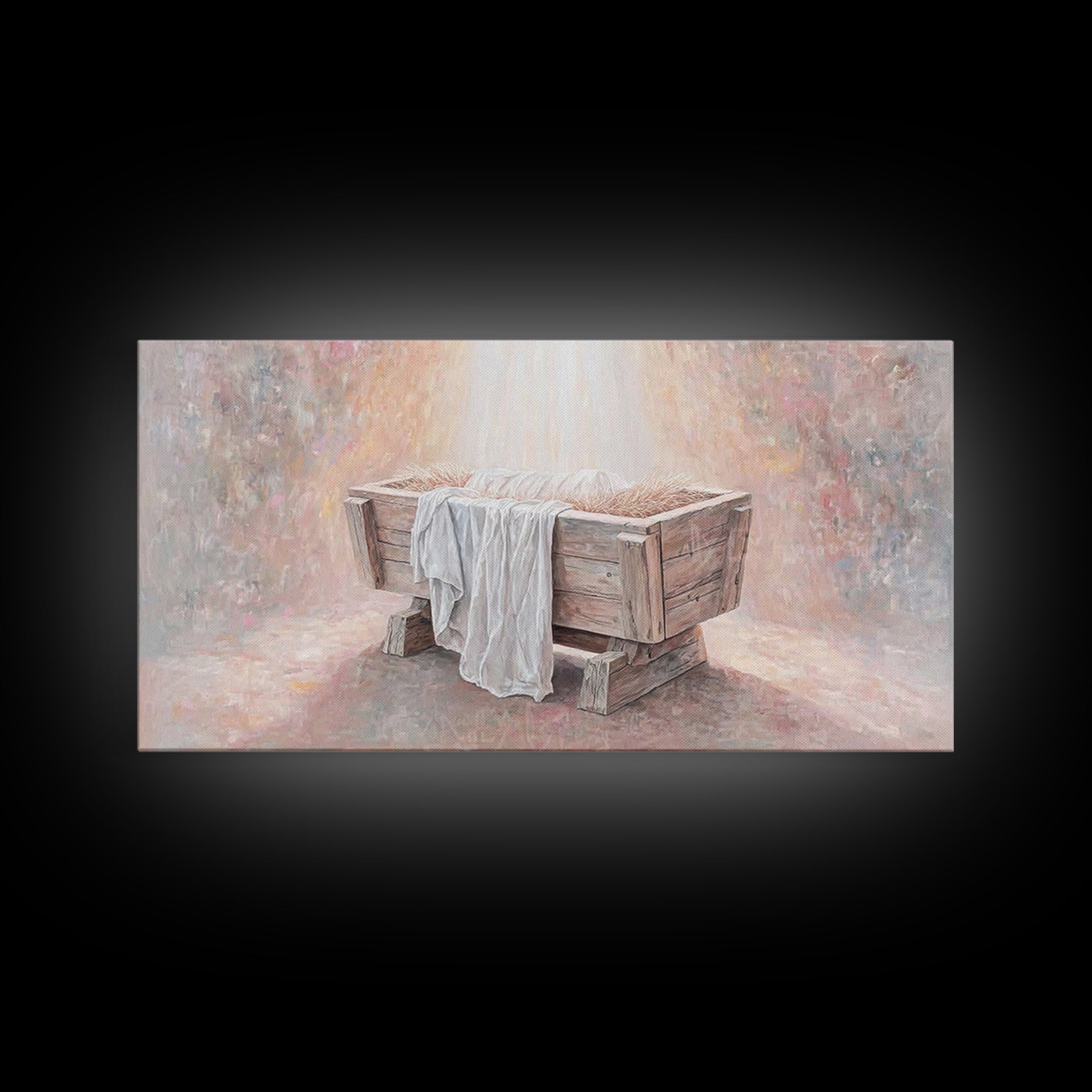 Night Of Glory – Framed Canvas Print – Christian Art Canvas – Christian Christmas Art – Christmas Wall Art – Christian Gift