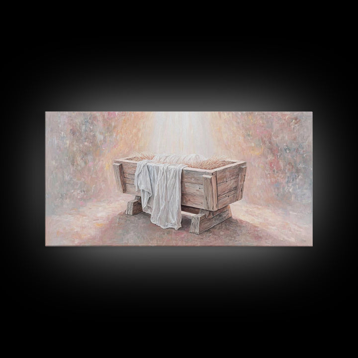 Night Of Glory – Framed Canvas Print – Christian Art Canvas – Christian Christmas Art – Christmas Wall Art – Christian Gift