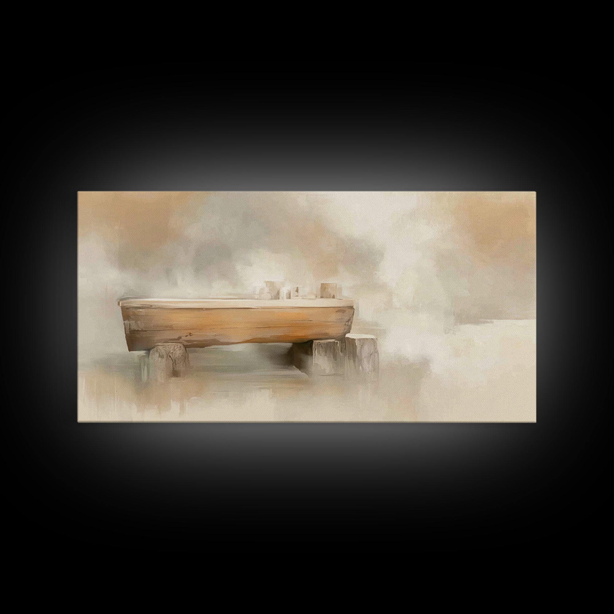 Quiet Stable Peace, Framed Canvas Print, Christian Art Canvas, Christian Wall Art, Christmas Art, Christian Decor