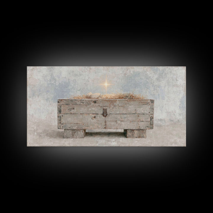 Starlit Promise – Framed Canvas Print – Christian Christmas Art – Christian Wall Art – Christmas Art – Christian Decor