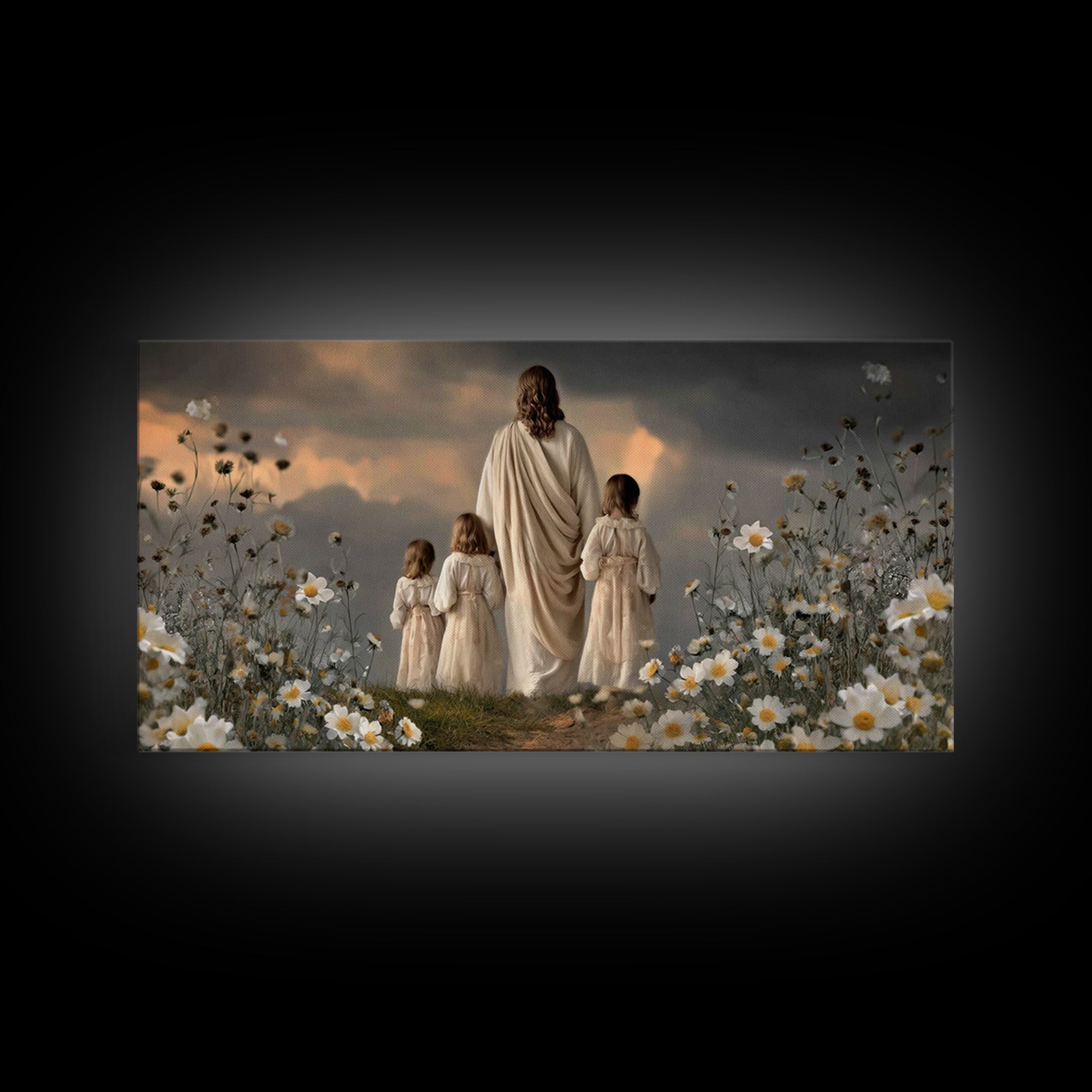 Dawn Of Hope – Framed Canvas Print – Christian Wall Art – Modern Christian Art – Jesus Painting – Christmas Art – Christian Art Canvas