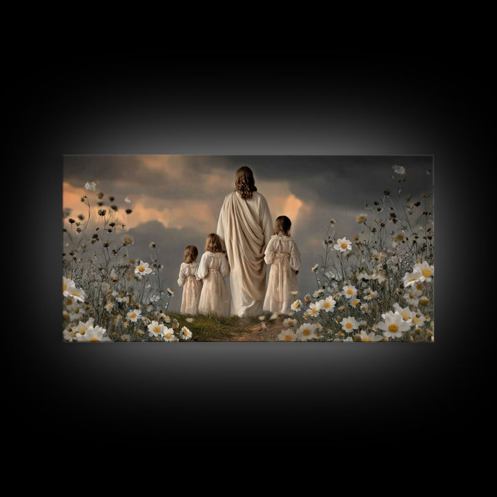 Dawn Of Hope – Framed Canvas Print – Christian Wall Art – Modern Christian Art – Jesus Painting – Christmas Art – Christian Art Canvas