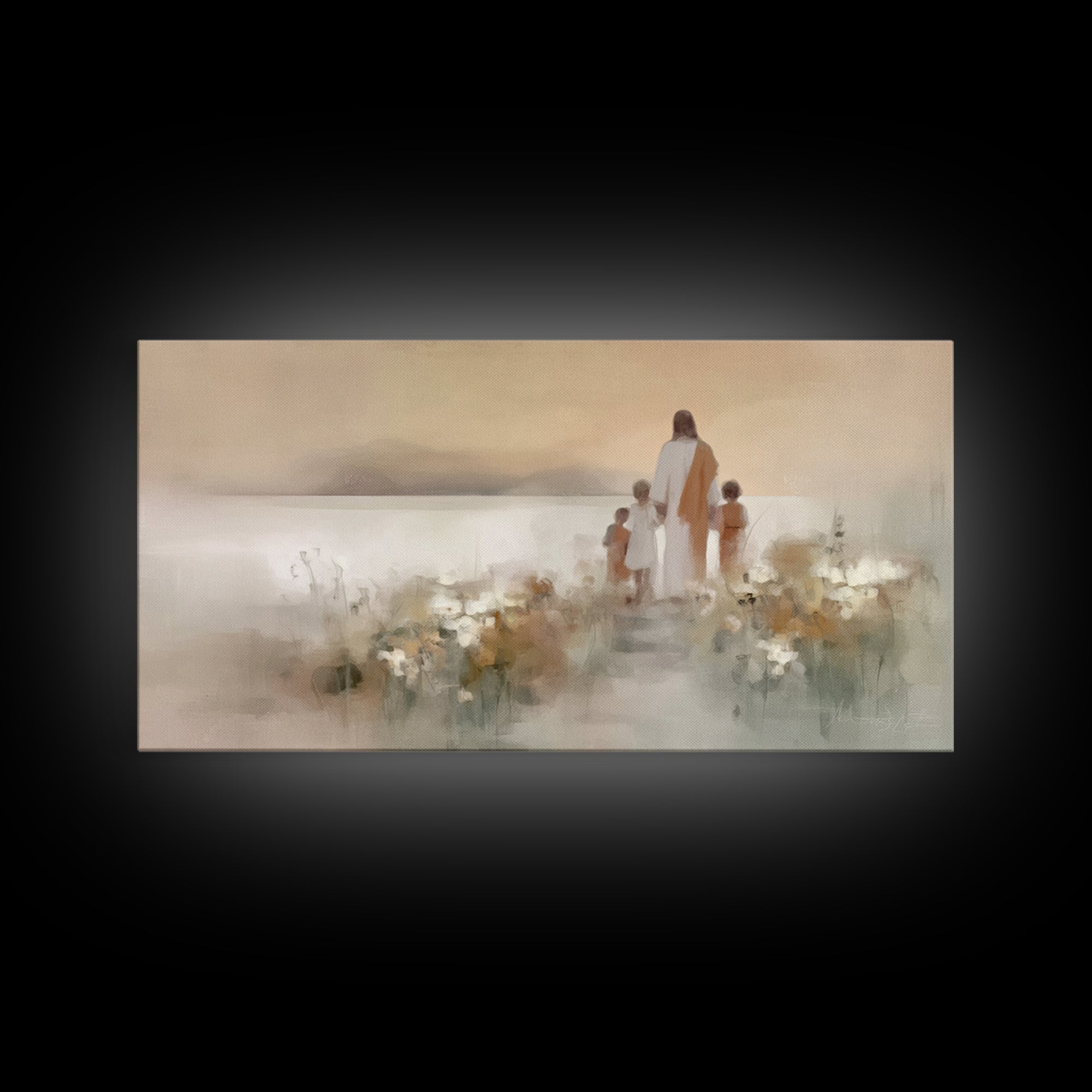 Horizon Of Grace – Framed Canvas Print – Christian Wall Art – Jesus Painting – Christian Art Canvas – Subtle Christian Art – Christian Chri