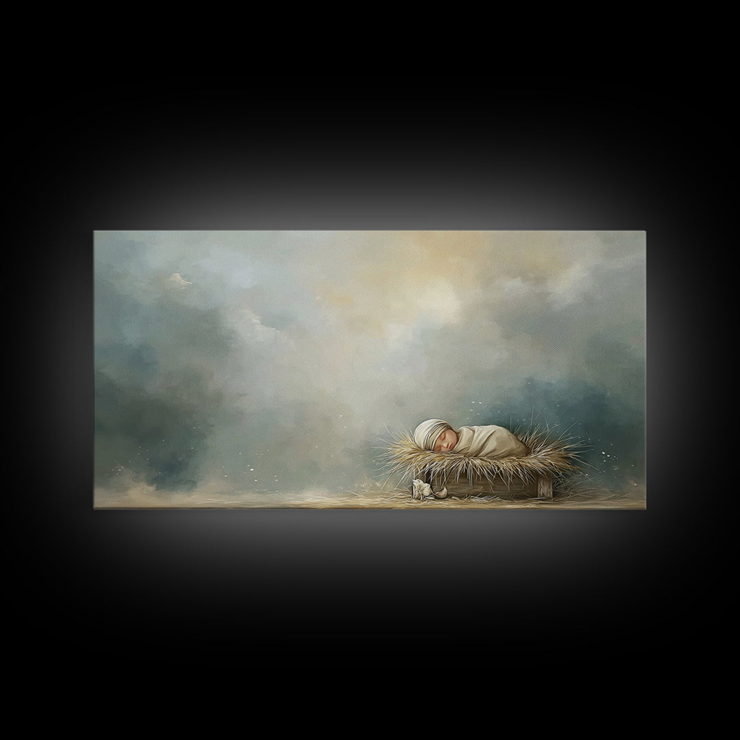 Gentle Kingdom – Framed Canvas Print – Christian Wall Art – Christian Art Canvas – Jesus Painting – Modern Christian Art – Christian Decor