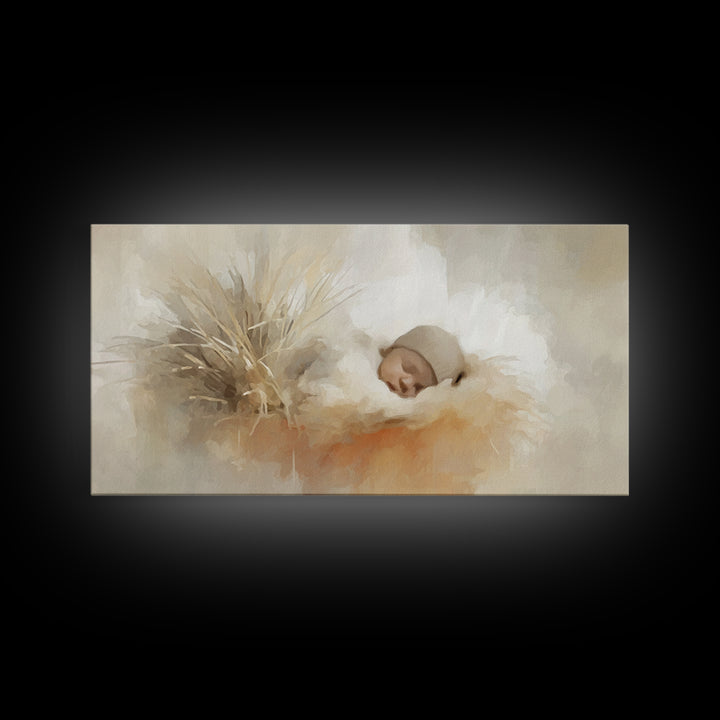 Holy Child – Framed Canvas Print – Christian Christmas Art – Christian Wall Art – Christmas Art Prints – Christian Art Canvas – Christmas D
