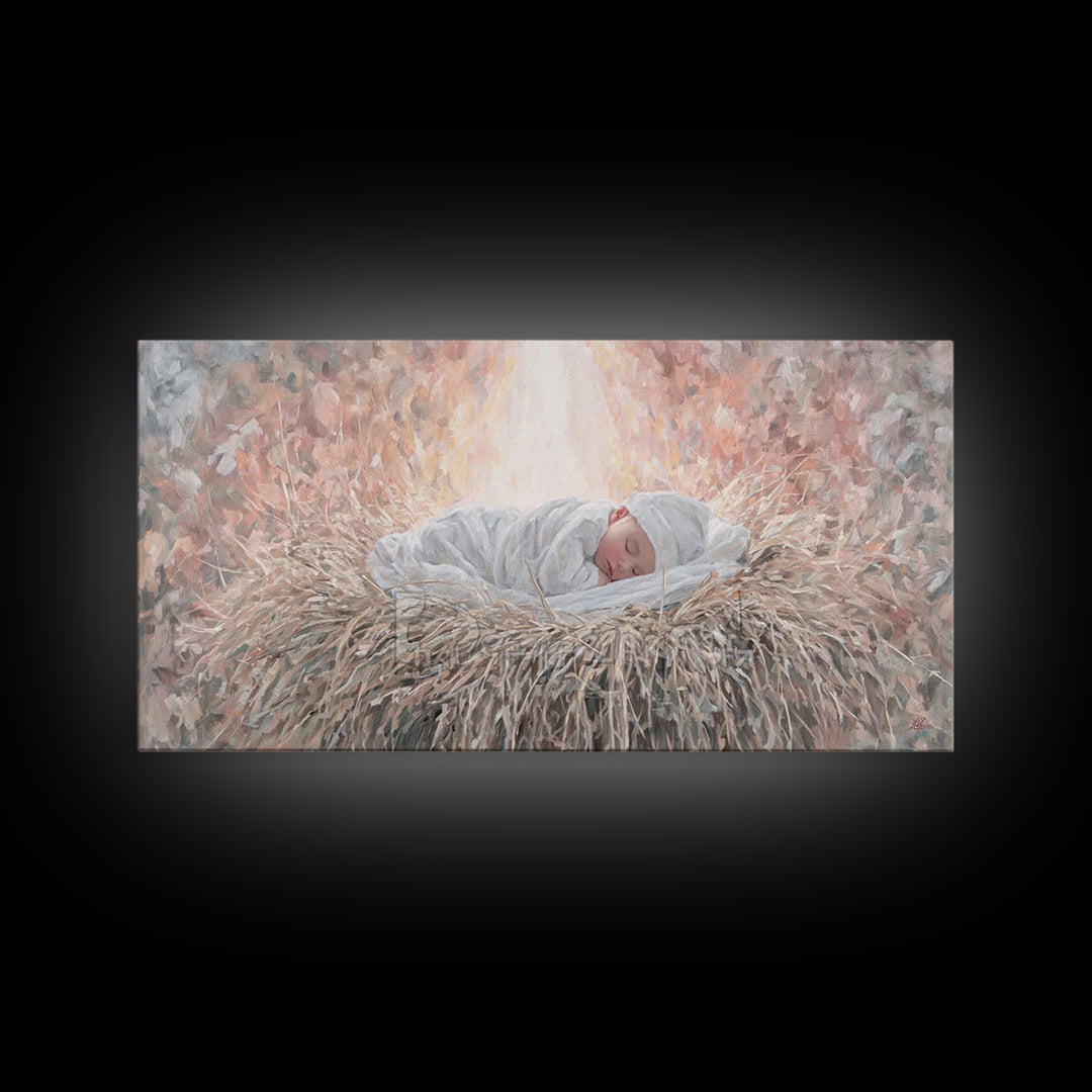 Light Of Bethlehem – Framed Canvas Print – Christmas Wall Art – Christian Art Canvas – Framed Christmas Art – Jesus Christmas Art – Christi