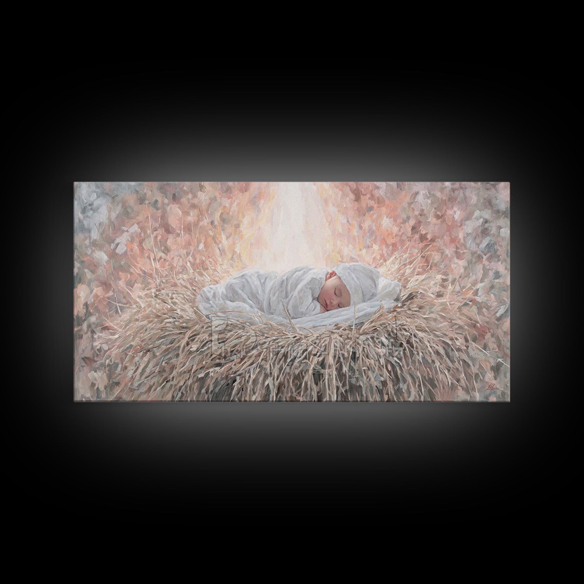 Light Of Bethlehem – Framed Canvas Print – Christmas Wall Art – Christian Art Canvas – Framed Christmas Art – Jesus Christmas Art – Christi