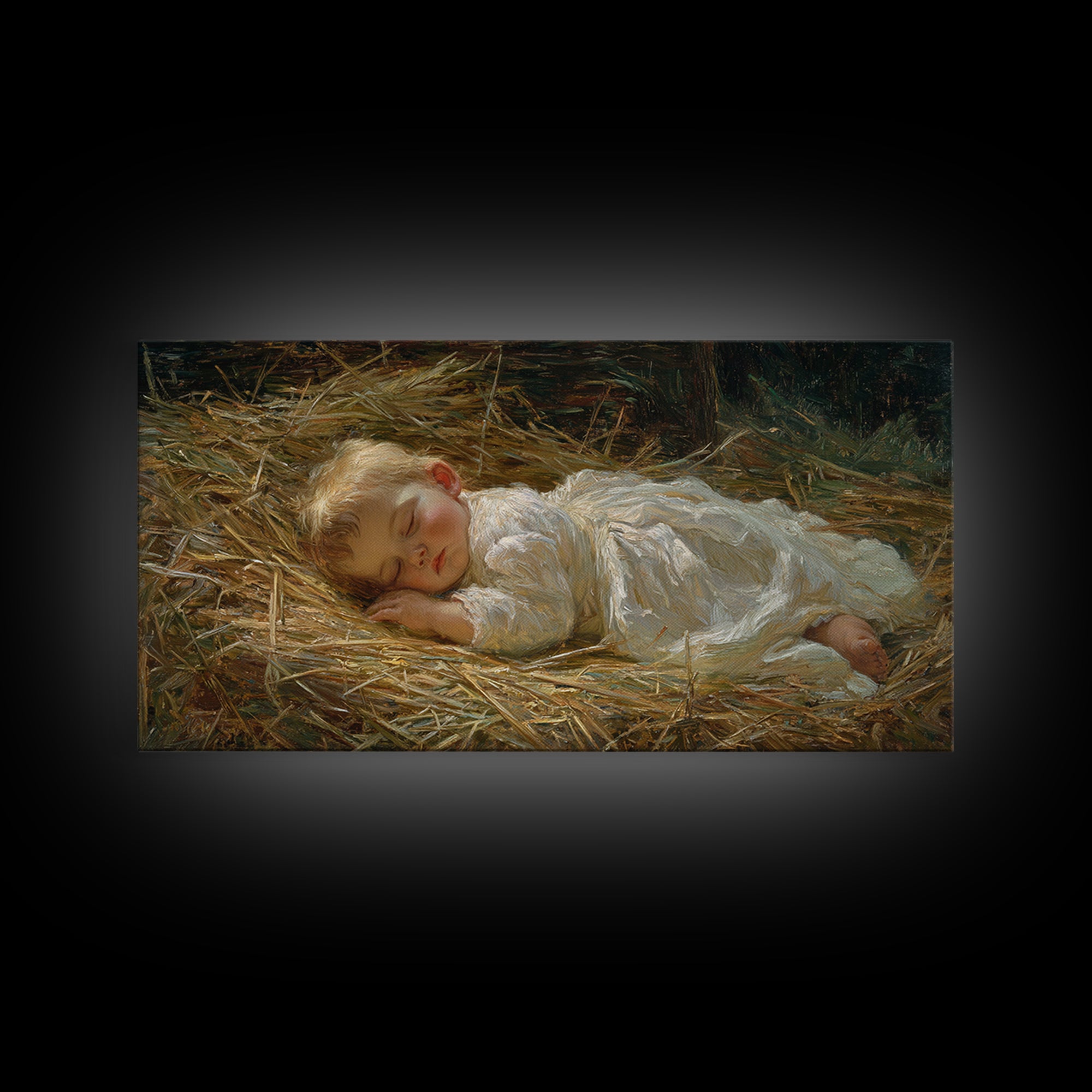 Heavenly Rest – Framed Canvas Print – Christian Christmas Art – Christian Wall Art – Christmas Art Prints – Framed Christmas Art – Christia