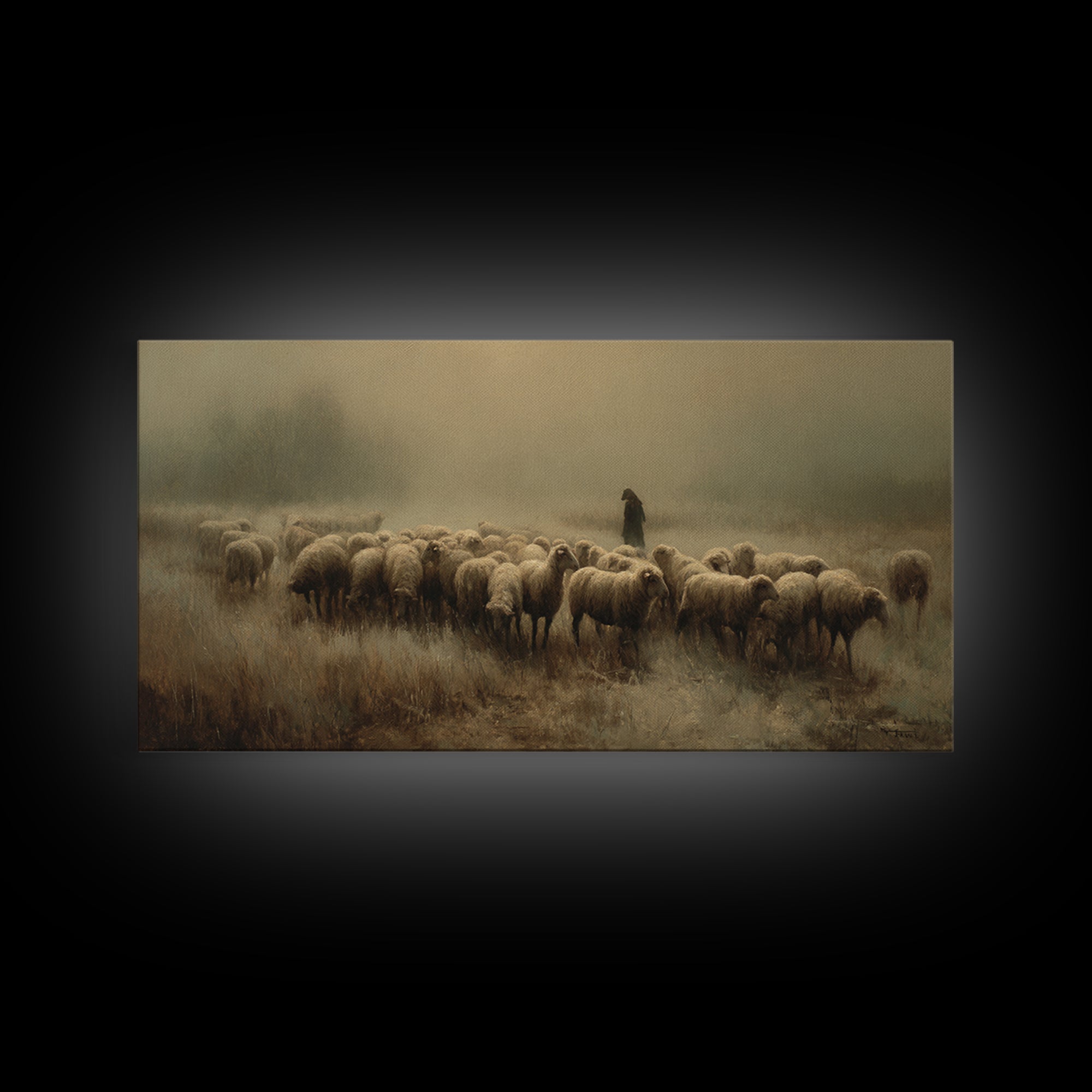 Dawn Shepherd – Framed Canvas Print – Christian Painting – Christian Art Canvas – Moody Christian Art – Christian Wall Art – Large Christia