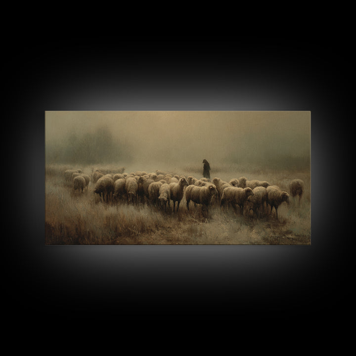 Dawn Shepherd – Framed Canvas Print – Christian Painting – Christian Art Canvas – Moody Christian Art – Christian Wall Art – Large Christia