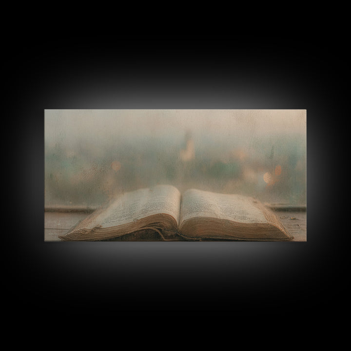 Ancient Pages – Framed Canvas Print – Christian Art Canvas – Christian Wall Art – Vintage Christian Art – Christian Gift – Christian Art Pr