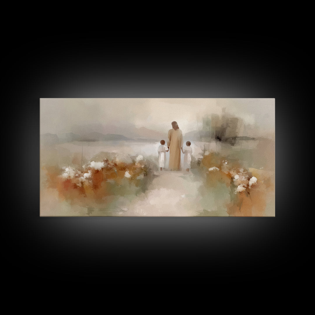 Path Of Grace – Framed Canvas Print – Christian Wall Art – Jesus Painting – Christian Art Canvas – Christian Decor – Modern Christian Art