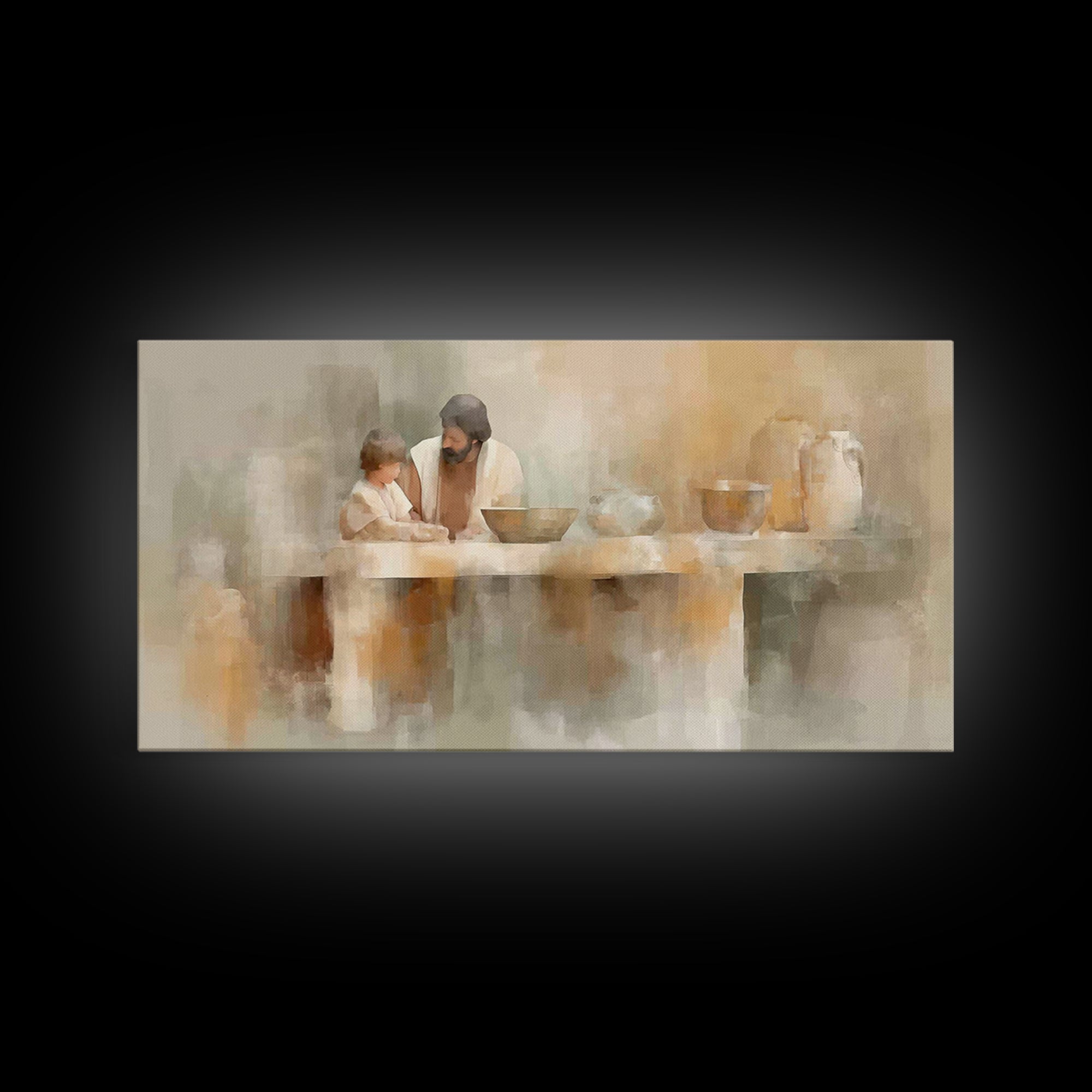 Gentle Hands Of Hope – Framed Canvas Print – Christian Art Canvas – Jesus Painting – Christian Wall Art – Christian Decor – Subtle Christia