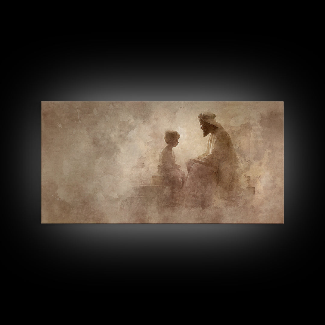 Radiant Salvation – Framed Canvas Print – Christian Wall Art – Christian Art Canvas – Jesus Painting – Christian Decor – Christian Christma