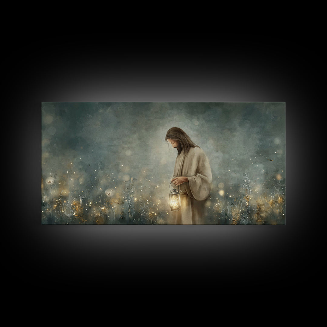 Field Of Wonder | Framed Canvas Print | Christian Art Canvas | Jesus Painting | Christian Wall Art | Christian Decor | Modern Christian Art