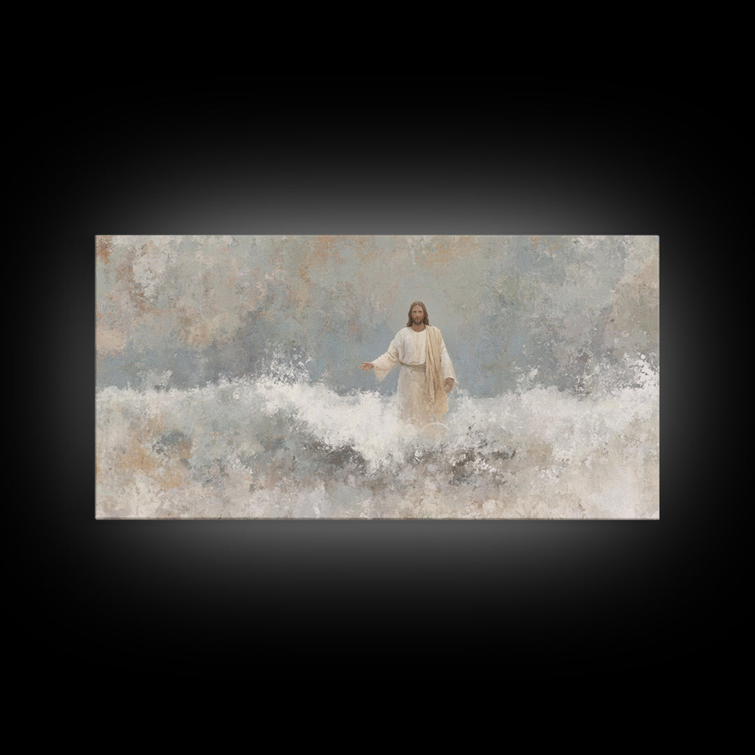 Sacred Light – Framed Canvas Print – Christian Wall Art – Christian Art Canvas – Jesus Painting – Christian Decor – Unique Christian Art