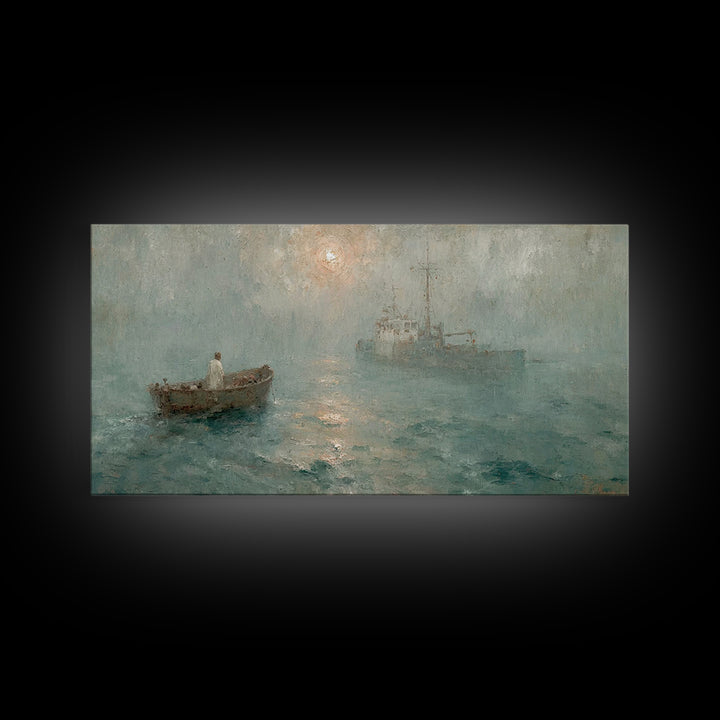 Harbor Of Peace – Framed Canvas Print – Christian Wall Art – Jesus Painting – Christian Art Canvas – Moody Christian Art – Christian Decor