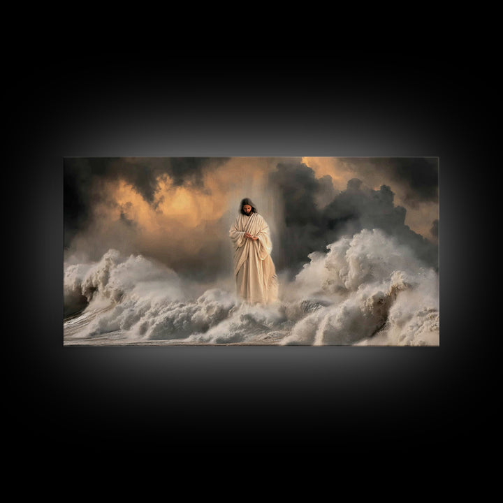 Heavenly Horizon – Framed Canvas Print – Christian Art Canvas – Jesus Painting – Christian Christmas Art – Subtle Christian Art – Christian