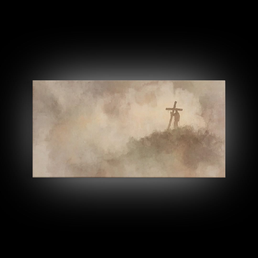Path Of Mercy – Framed Canvas Print – Christian Wall Art – Jesus Painting – Christian Art Canvas – Moody Christian Art