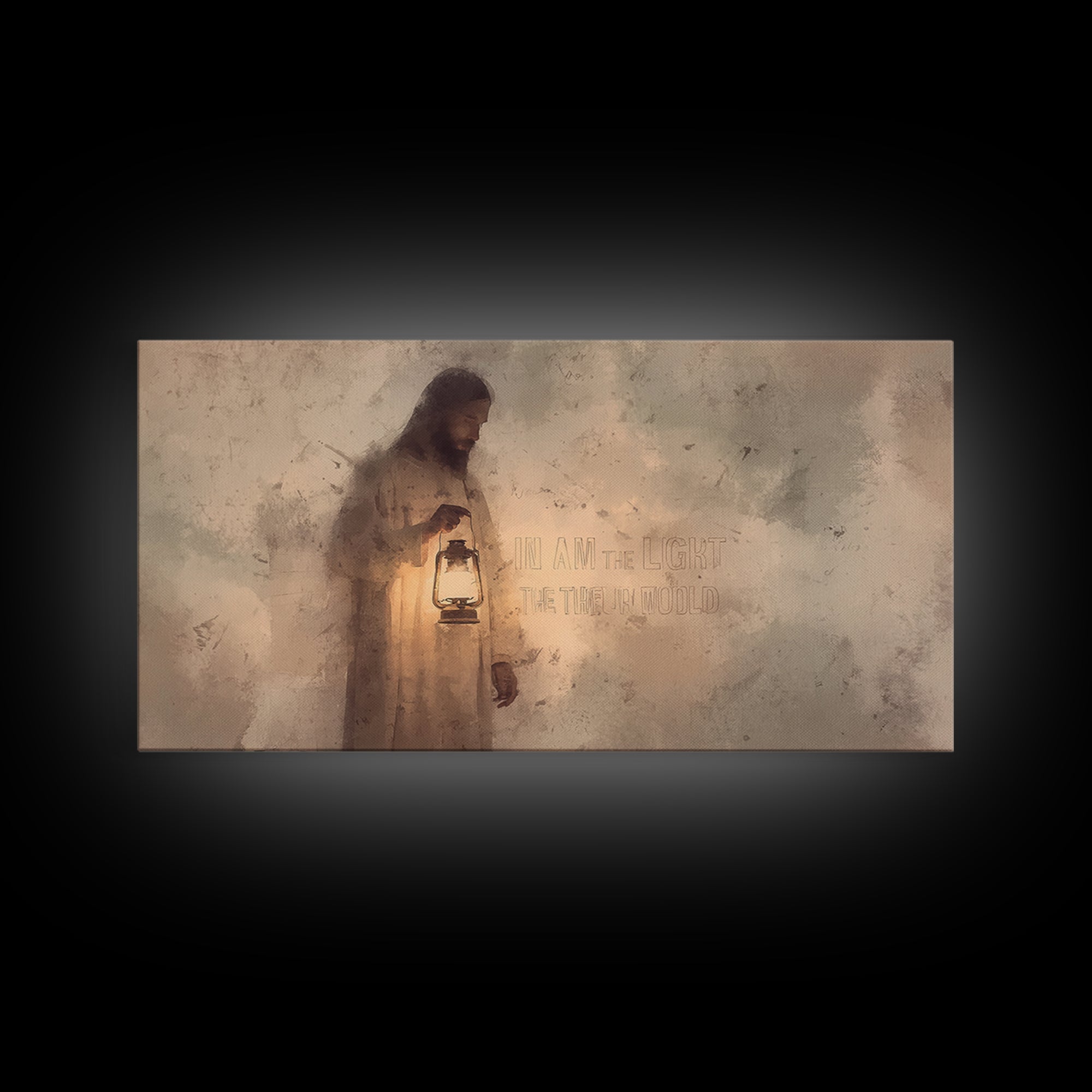 Everlasting Light – Framed Canvas Print – Christian Art Canvas – Jesus Painting – Christian Wall Art – Christmas Art