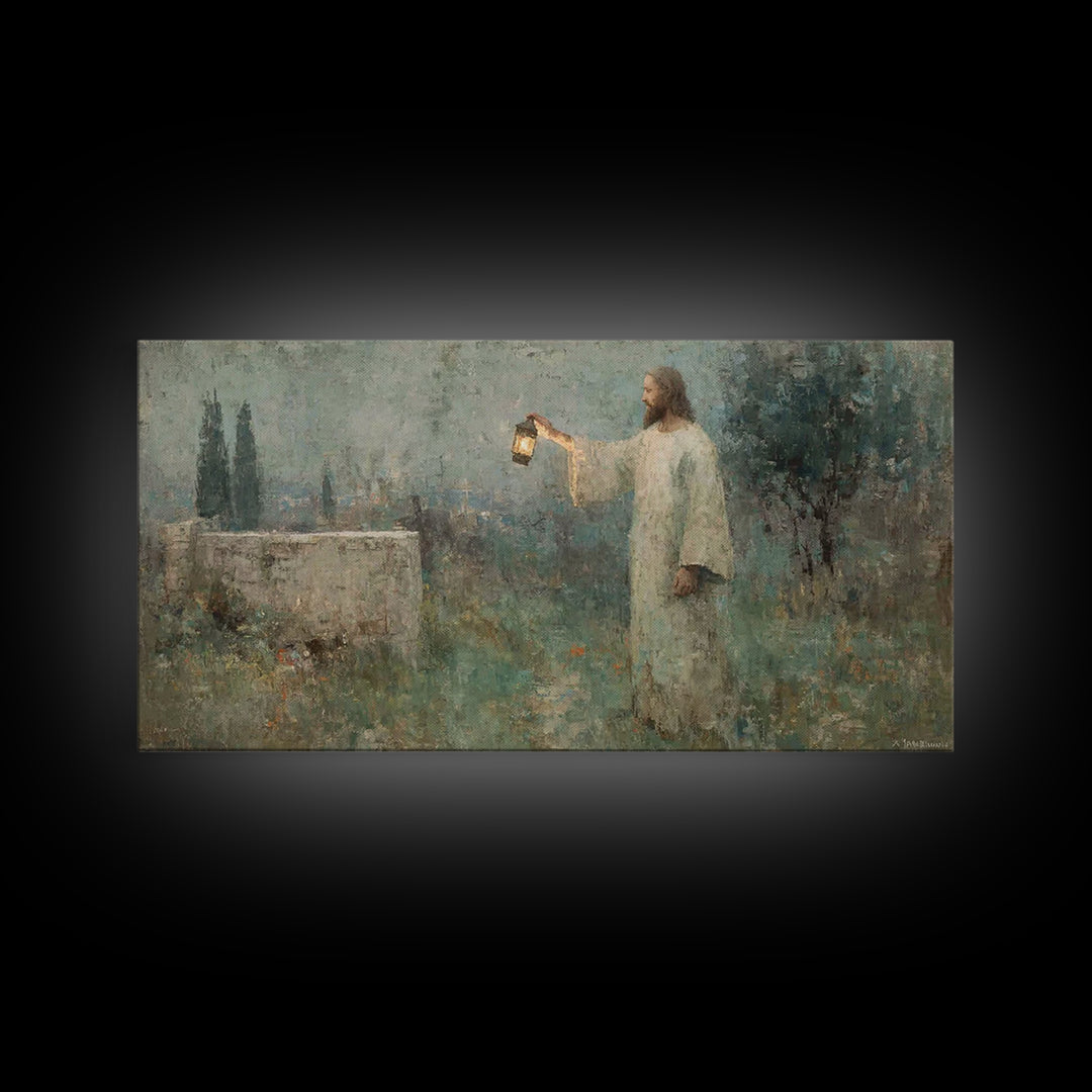 Radiant Savior – Framed Canvas Print – Jesus Painting – Christian Art Canvas – Christian Wall Art – Christmas Art