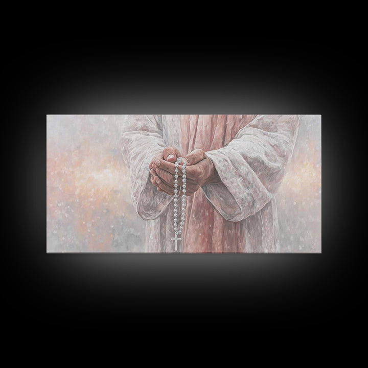 Merciful Hands | Framed Canvas Print | Christian Wall Art | Christian Art Canvas | Christian Decor | Christian Art Gift | Modern Christian