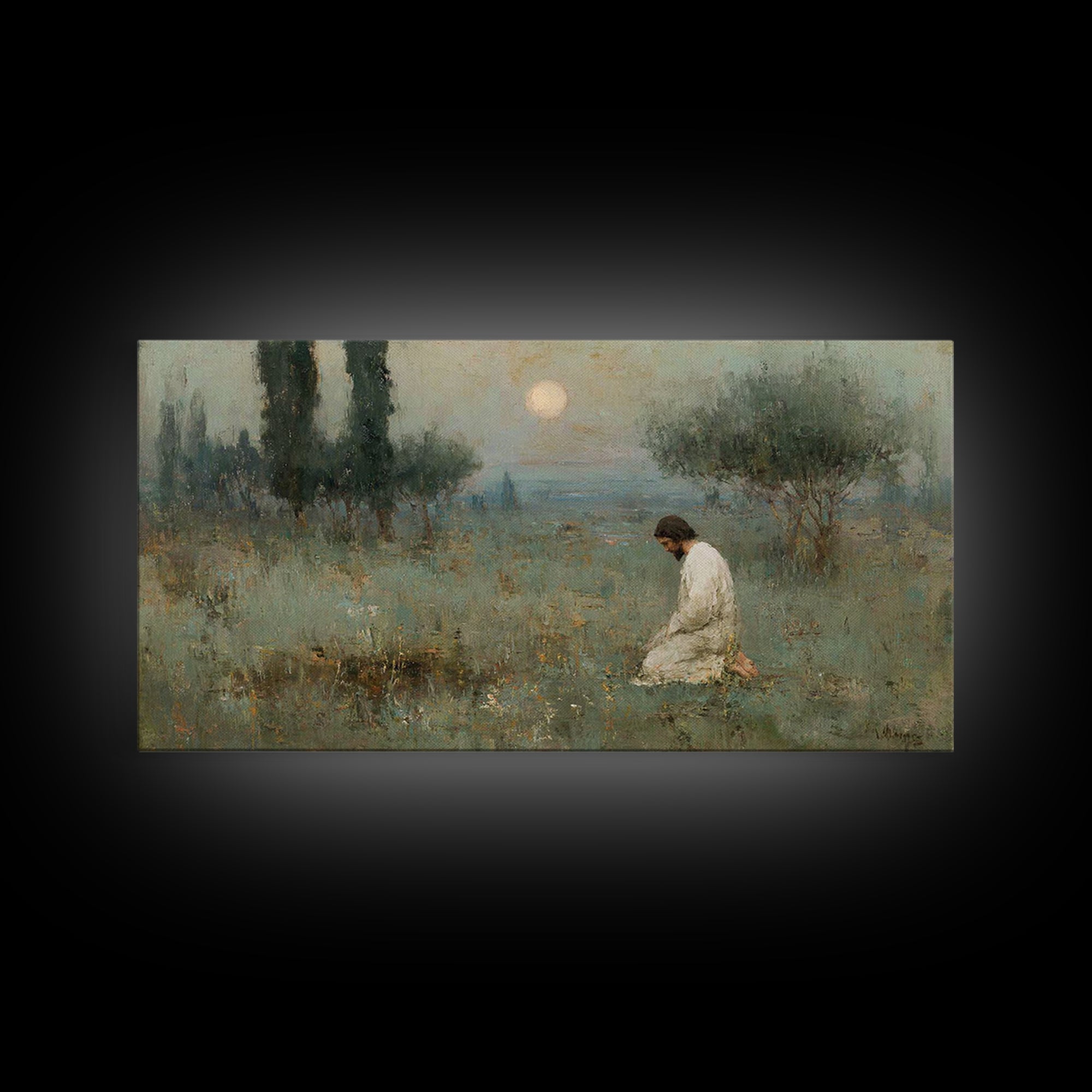 Childlike Faith – Framed Canvas Print – Christian Wall Art – Jesus Painting – Christian Art Work – Modern Christian Art – Christian Christm