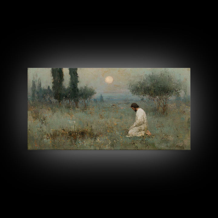 Childlike Faith – Framed Canvas Print – Christian Wall Art – Jesus Painting – Christian Art Work – Modern Christian Art – Christian Christm