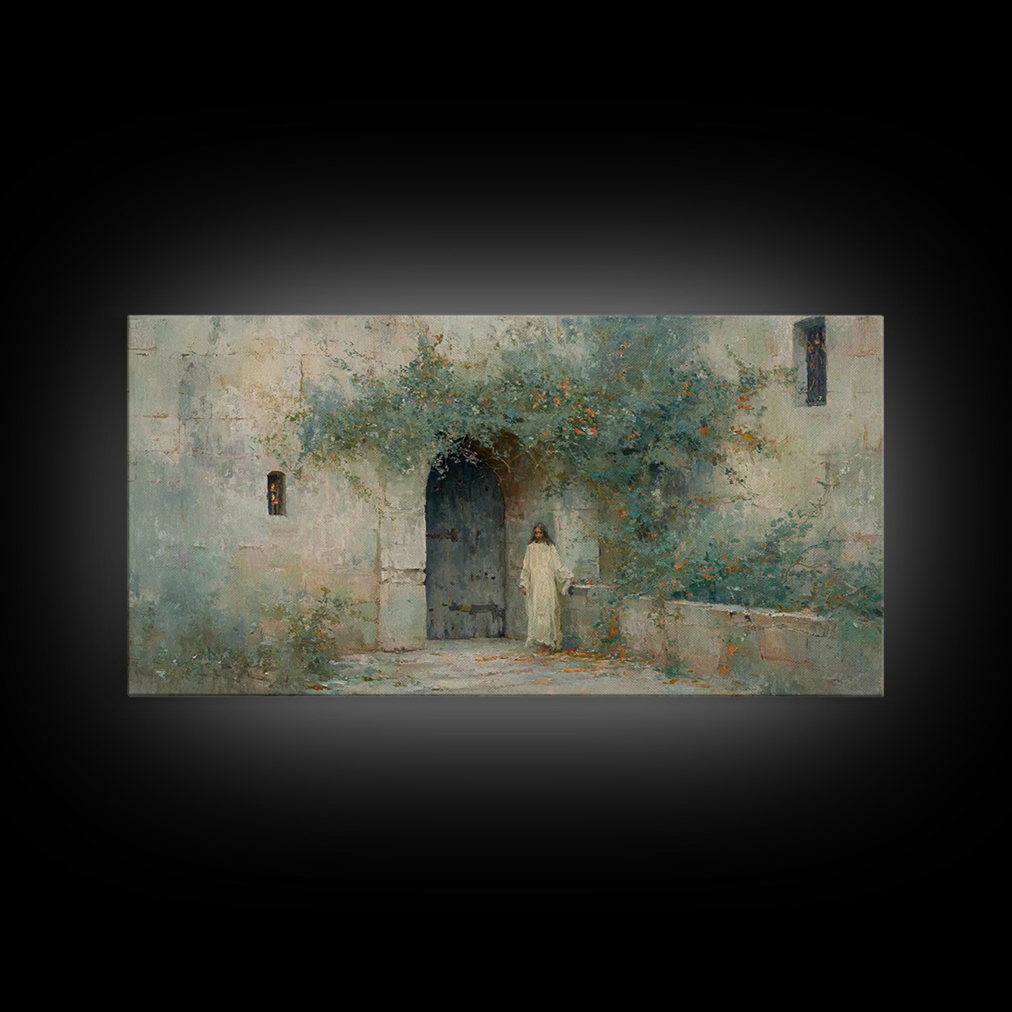Quiet Calling, Framed Canvas Print, Christian Wall Art, Christian Art Canvas, Jesus Painting, Moody Christian Art, Christian Home Decor
