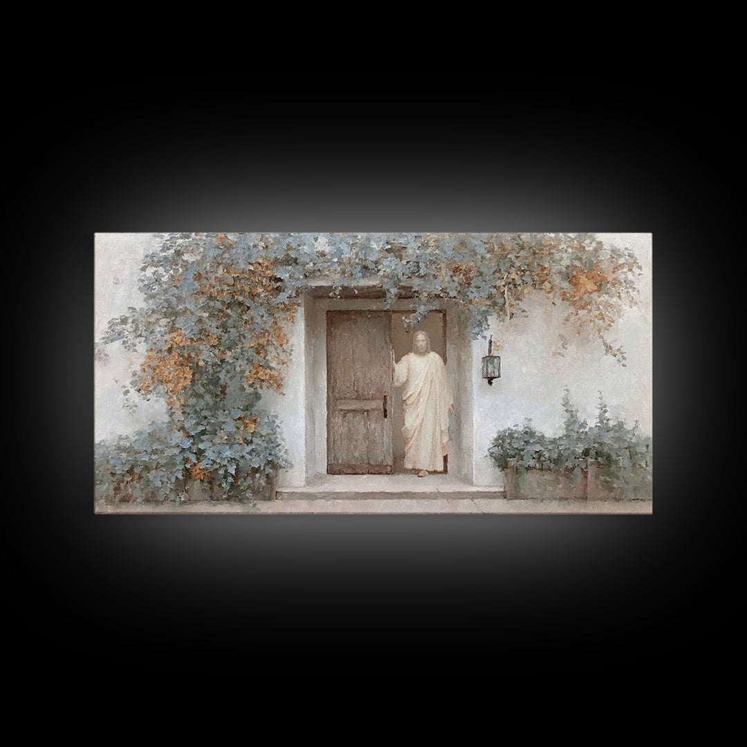 Welcoming Grace – Framed Canvas Print – Jesus Painting – Christian Art Canvas – Christian Wall Art – Subtle Christian Art – Christian Gift
