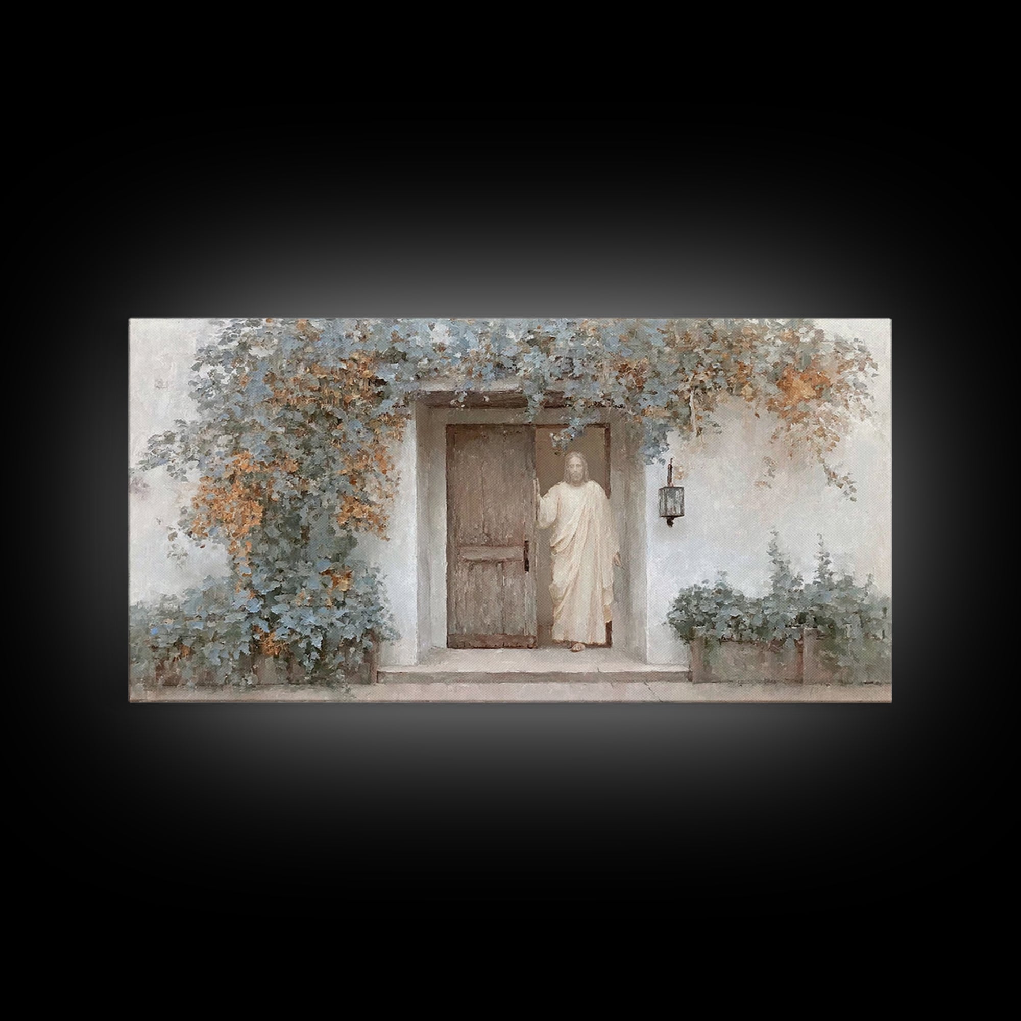Welcoming Grace – Framed Canvas Print – Jesus Painting – Christian Art Canvas – Christian Wall Art – Subtle Christian Art – Christian Gift